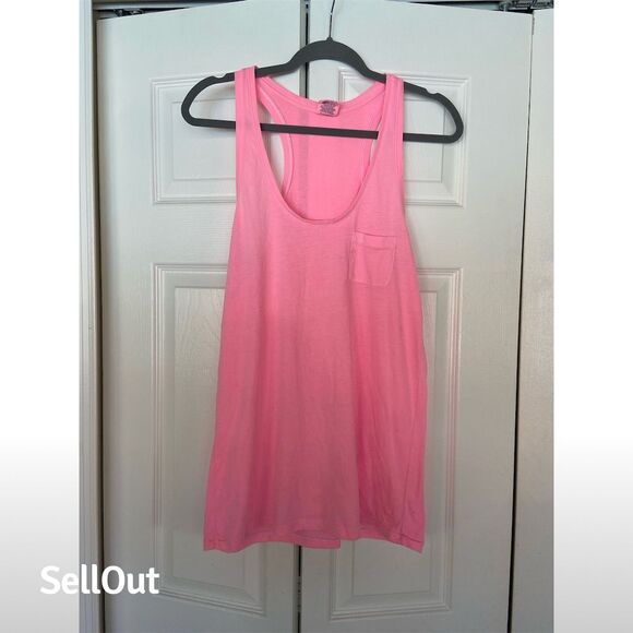 Victoria's Secret Pink Tops - Victoria's Secret Pink Women's M Racerback Tank Top Pink Sleeveless Casual